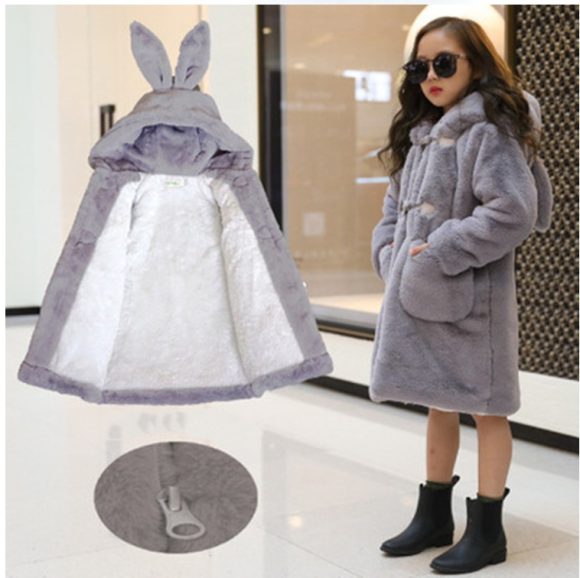 Thickened Faux Fur Coat For Big Kids - Image 6