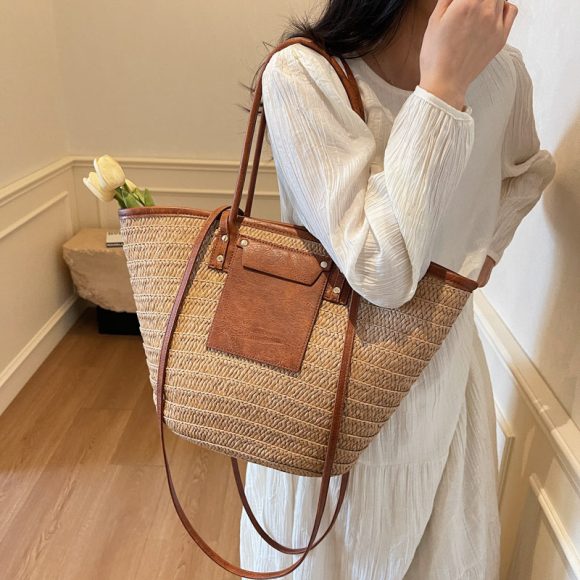 Tote Bag Summer Women's Straw Woven Handbag - Image 4