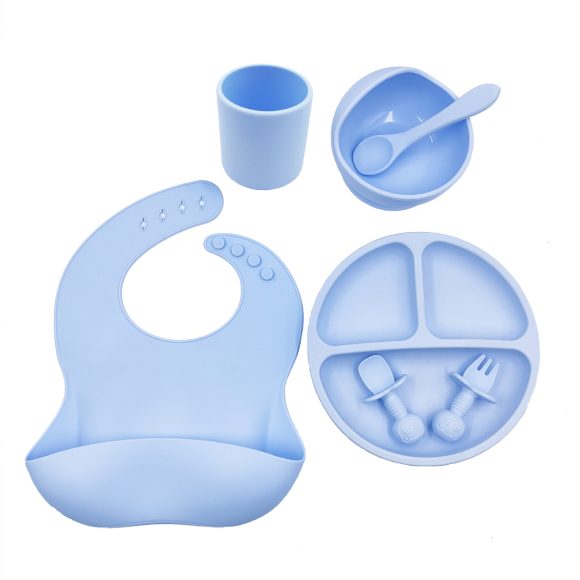 Baby Cutlery Set Silicone Bib Silicone Cup Spoon - Image 2