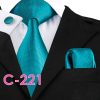Solid Silk Mens Ties Neck Tie Set For Men Suits Tie Handker - Image 7