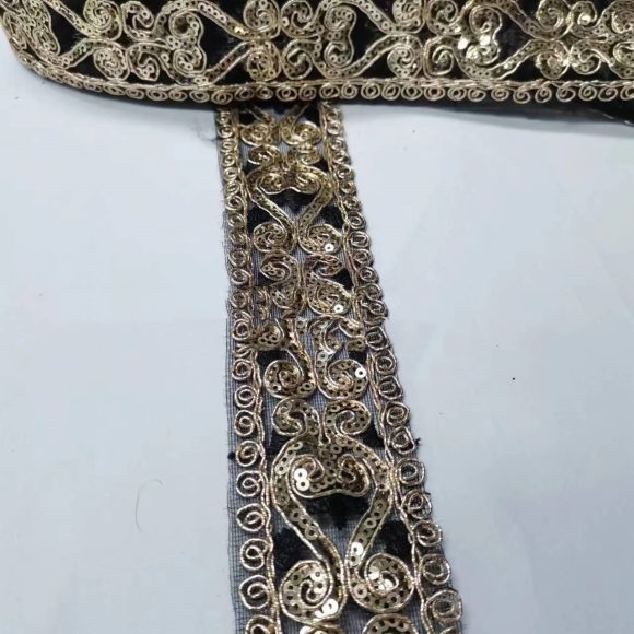 New Ethnic Ribbon Bar Code Embroidery Lace Sequins - Image 10