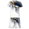 Men's Casual T-shirt Shorts Two-piece Printed Sportswear - Image 9