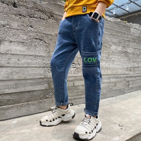 Exotic Pants Children''s Elastic Slim Fit Middle-aged Children - Image 4