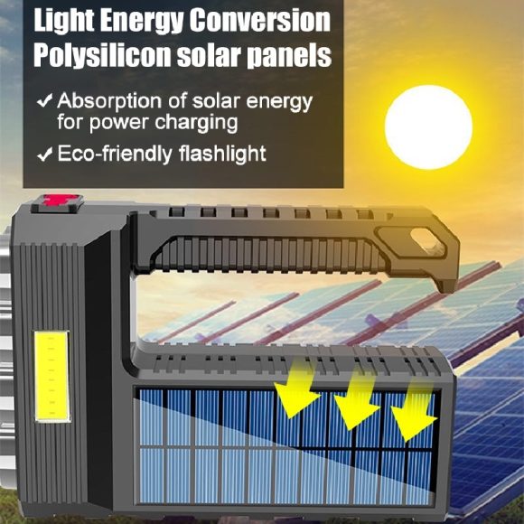 Solar Rechargeable Usb Flashlight Led - Image 8