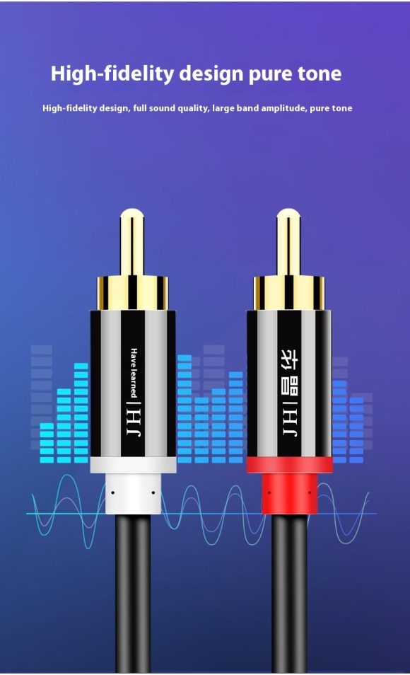 Two-to-two Double-connected Flower Head Audio Cable 2RCA Computer Connection TV Audio Speaker Cable - Image 7