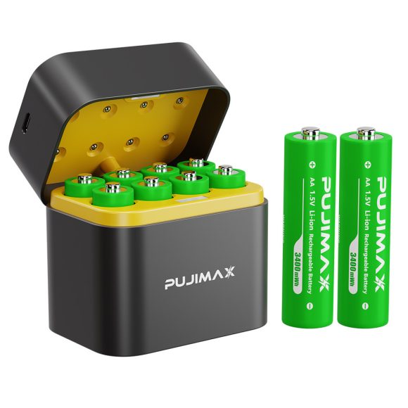 Eight-slot AA Smart Charging Bin Type-c Port 8 Tablets No 5 3400Mwh Lithium Battery Charger Suit - Image 4