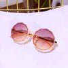 Kids Wave Frame Vintage Round Frame Sunglasses - Image 8