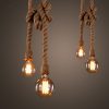 Hemp Rope Chandelier Vintage Industrial Style Bar Restaurant Coffee Clothing Store - Image 2