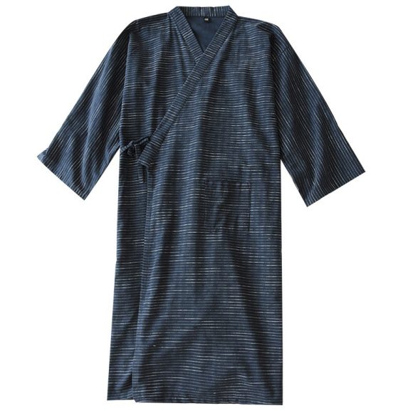 Summer Jacquard Gauze Cotton Kimono Thin Home Bathrobe Simple - Image 4