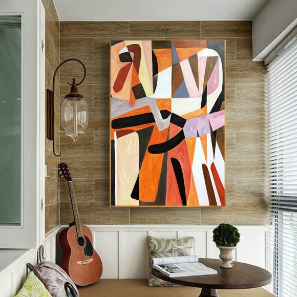 Oil Painting Hand Painted Abstract Hallway Decorative - Image 3
