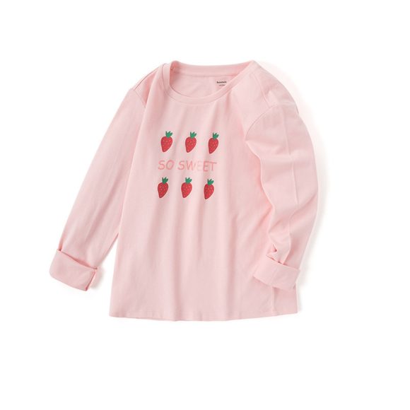Children's Clothing Girls T-shirts Long-sleeved Girls Big Kids Sweet Cotton Bottoming Shirt - Image 5