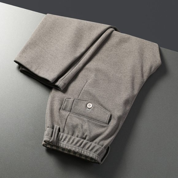 Men's Business Woolen Straight Casual Pants - Image 2
