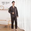 Men's Silk Pajamas 22 M Heavy Mulberry Silk Lapel Homewear - Image 8