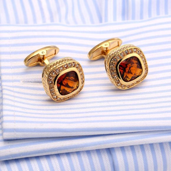 High Quality Classic French Turtle Surface Glass Cufflinks - Image 9