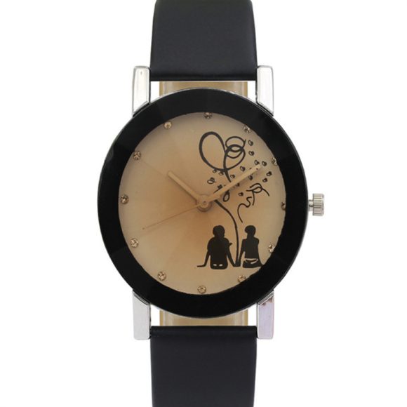 New Couple Quartz Trendy Belt Stylish Glossy Simple Elegant Women's Watch - Image 5