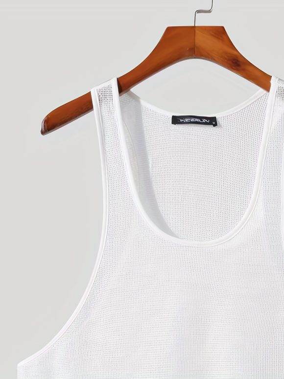 Solid Color Bottoming Shirt Outer Wear Casual Knitted I-shaped Vest - Image 2