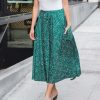 European And American Printed Elastic Summer Polka Dot Side Pocket Casual Skirt