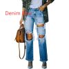 Ripped Foot Burr Fashion Straight Pants - Image 7