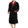 Men's Large Size Bathrobe Long Sleeve Nightgown
