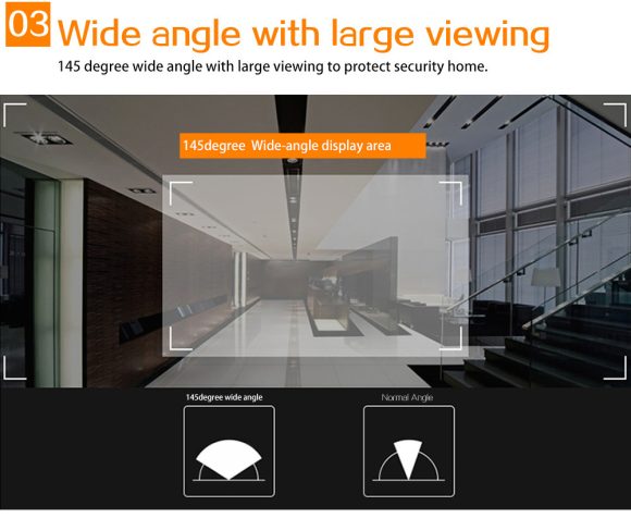 Hidden Electronic Cat's Eye 4.3 Inch Visible Electronic Cat's Eye Large Screen - Image 2