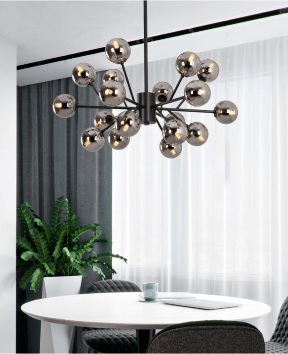 Study Bedroom Living Room Hotel LED Household Glass Chandelier - Image 5
