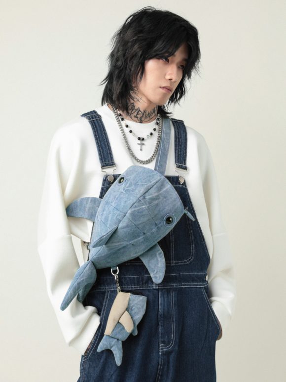 Shark Bag Tie-dyed Crossbody Bag - Image 4