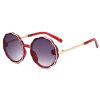 Kids Wave Frame Vintage Round Frame Sunglasses - Image 2