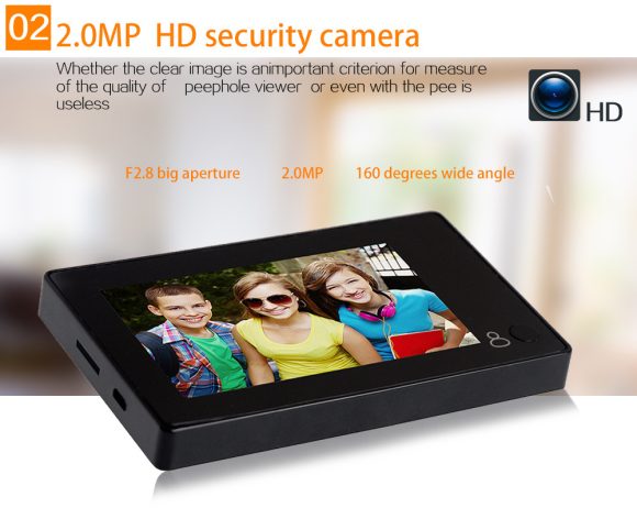 Hidden Electronic Cat's Eye 4.3 Inch Visible Electronic Cat's Eye Large Screen - Image 7