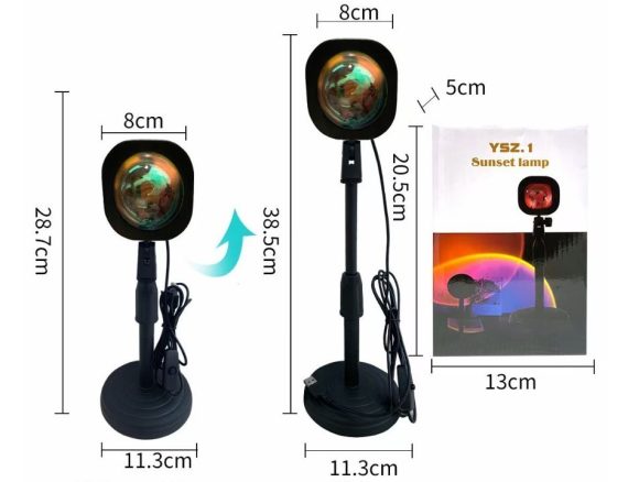 Rechargeable Rainbow Projection Lamp Sunset Lamp Projection Atmosphere Sunset Lamp - Image 5
