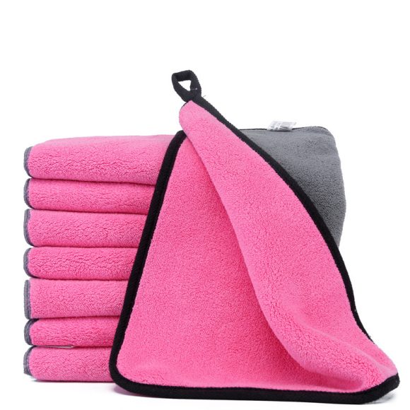 Two Color Double Sided Cleaning Car Wash Towel - Image 3