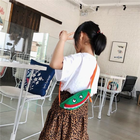 Cartoon Children's Canvas Embroidered Crossbody Bag - Image 8