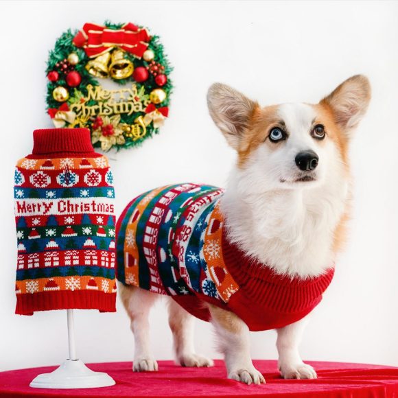 Pet Dog Christmas Turtleneck Sweater - Image 3