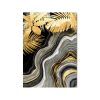 Black Gold Marble Tropical Plants Poster Canvas Painting - Image 4