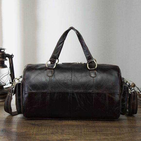 Top Layer Oil Wax Skin Cowhide Leather Retro Men's 14-inch Business Handheld Official Document Bag - Image 7