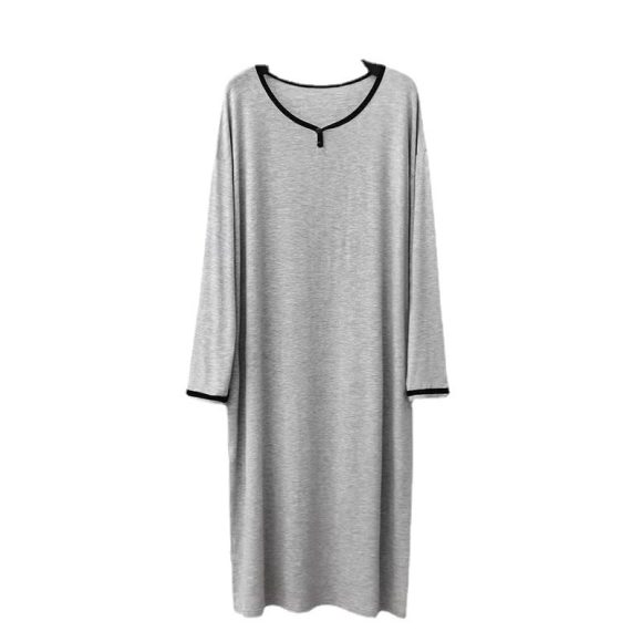 Long Below The Knee Soft Draping Bathrobe Men's Pajamas - Image 5