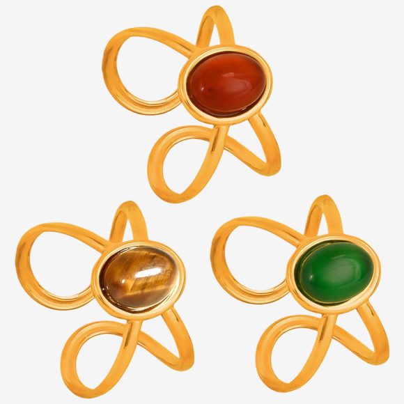 European And American INS Natural Stone Ring