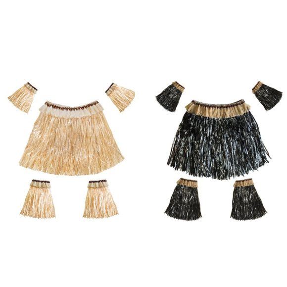 Hawaiian Style Party Grass Skirt Suit - Image 3