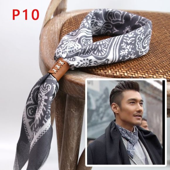 All-matching Men's Scarf Thin Youth Silk Scarf - Image 8