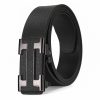 Men's Leather Belt Toothless Automatic Buckle Belt - Image 4