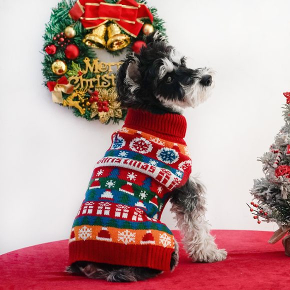 Pet Dog Christmas Turtleneck Sweater - Image 5