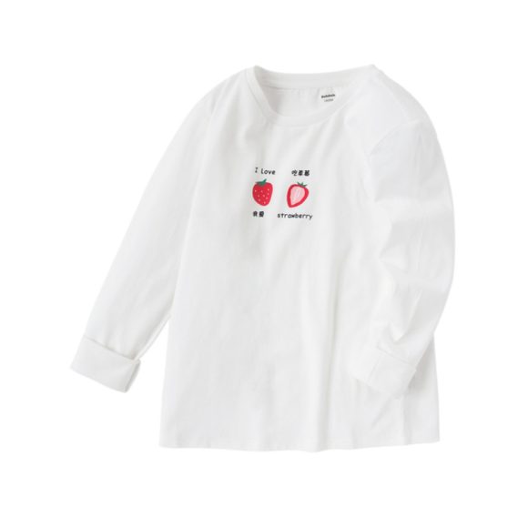 Children's Clothing Girls T-shirts Long-sleeved Girls Big Kids Sweet Cotton Bottoming Shirt - Image 4