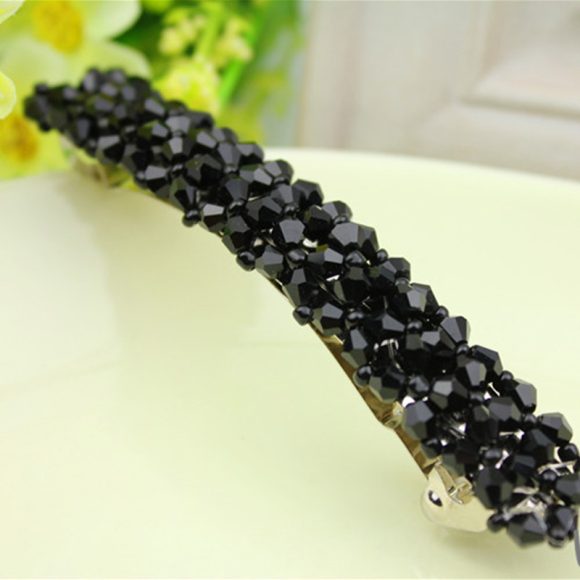 Four Rows Of Crystal Hair Clips, Spring Clips - Image 2