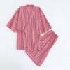 Washed Cotton Thin Striped Pajamas - Image 4