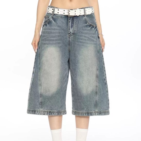 Do The Old Cowboy Cropped Pants Summer Loose Straight Casual Shorts - Image 5