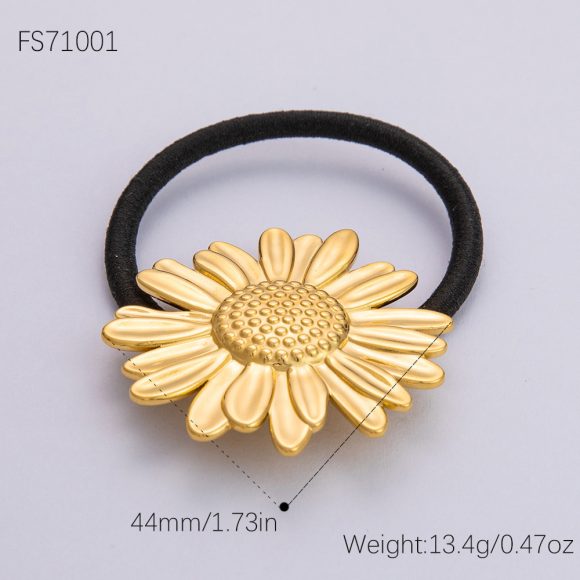 Stainless Steel Flower Style Hair Band Advanced Sense - Image 8