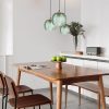 Green Tree Leaf Pattern Glass Chandelier Dining Room Light - Image 7