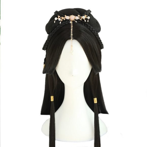 Ancient Costume Wig Female Ancient Style Han Chinese Clothing Lazy Whole Head Cover - Image 4