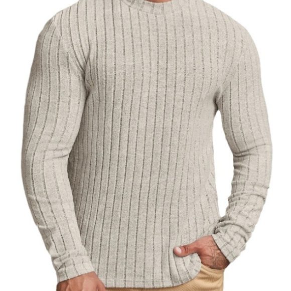 Casual Solid Color Round Neck Pullover Long-sleeved T-shirt - Image 2