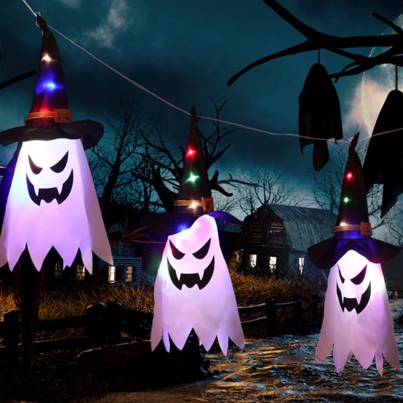 Halloween Holiday Decoration Lanterns Cloth Art Ghost Halloween String Lights - Image 10