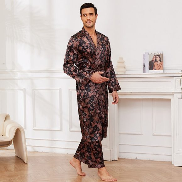 Men's Fall Thin Long Sleeve Pajamas - Image 3
